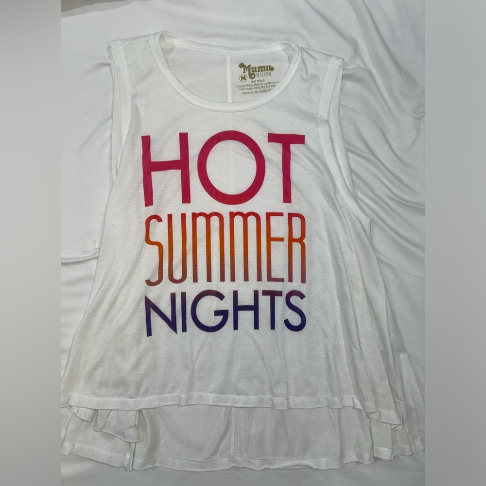 Show Me Your MuMu Graphic Tank Top Oversized Medium Hot Summer Nights